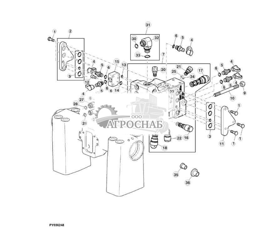 БЛОК УПРАВЛЕНИЯ ПРИОРИТЕТ 3 (ГИДРОНАСОС 28 КУБ. СМ) 